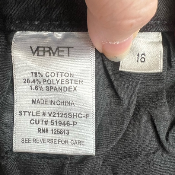 VERVET Black Night Reflection High Rise Distressed Crop Skinny Jeans - Size 16 - Picture 6 of 10